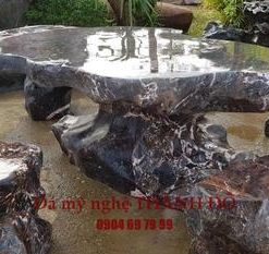 bàn ghế đá cẩm thạch tự nhiên