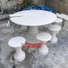 Bàn tròn đá cẩm thạch trắng