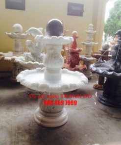 Tháp bi đá cẩm thạch trắng tự nhiên