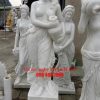 Tượng Cô Gái cầm bình đá trắng