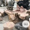 Bộ bàn ghế đá hồng tự nhiên