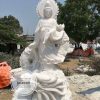 Tượng QUan Âm cưỡi rồng bằng đá