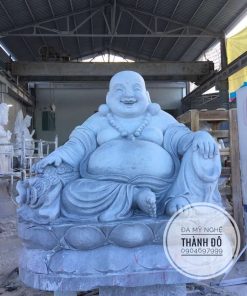 Tượng Phật Di Lặc đá xám