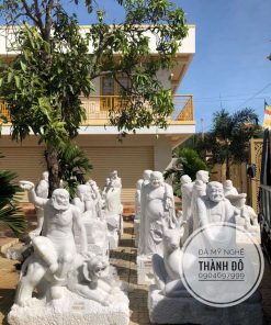 Bộ tượng La Hán 1.5m được Thành Đô lắp đặt tại chùa