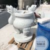 Lư hương đá trắng xanh