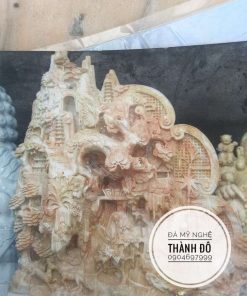 Phù điêu phong cảnh đá vân gỗ