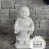 Tượng chú tiểu đá cẩm thạch trắng
