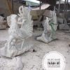 Tượng gà trống đá trắng