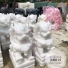 Tượng Kỳ Lân đá trắng nhỏ 40cm