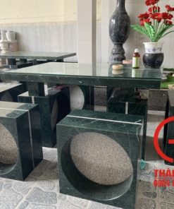 Bàn ghế đá xanh Ấn Độ