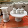 Bình hoa bằng đá trắng tự nhiên
