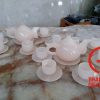 Bộ ấm trà đá thạch anh hồng