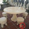 Bộ bàn tròn đá tự nhiên