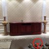 Cặp lục bình đá vân gỗ bàn giao cho khách