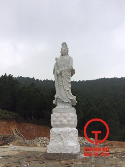 Điêu khắc và lắp đặt trọn gọi tượng Quan Âm 10m