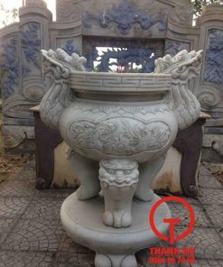 Lư hương bằng đá cẩm thạch tự nhiên