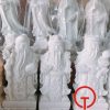 Tượng Phúc Lộc Thọ nhỏ đá trắng