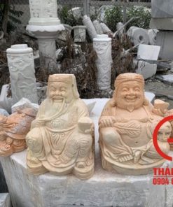 Tượng Thần Tài Thổ Địa đá vàng