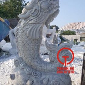 Tượng cá chếp hóa rồng đá tự nhiên