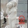 Tượng cô gái đá cẩm thạch trắng