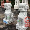 Tượng nghê đá cẩm thạch trắng