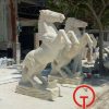 Tượng ngựa đá cẩm thạch tự nhiên nguyên khối