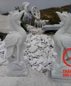 Tượng rùa hạc bằng đá cẩm thạch tự nhiên