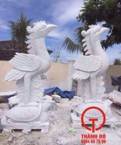 Tượng rùa hạc bằng đá tự nhiên nguyên khối 2.5m