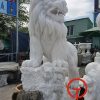 Tượng sư tử đá cẩm thạch trắng