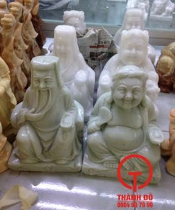 Tượng Thần Tài Thổ Địa đá xanh tự nhiên