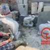 Tượng voi phong thủy băng đá trắng tự nhiên