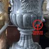 Chậu hoa đá đen tự nhiên